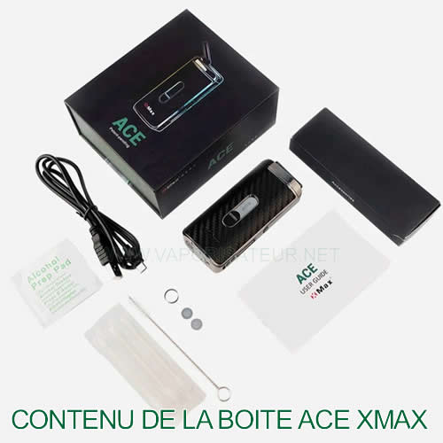 Contenu de la boite Ace XMAX - tout ce que vous trouvez dans le package Ace XMAX