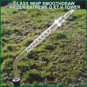 Glass Whip tuyau en verre alternative au tuyau souple Arizer Extreme Q et V Tower