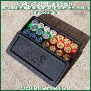 Caps Dispenser - Boite de transport distributrice maline des capsules doseuses Storz et Bickel