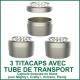 TitaCaps - 3 capsules doseuses en titane Mighty, Crafty, Volcano et Plenty
