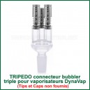 Tripedo triple connecteur bong DynaVap vaporisation simultanée
