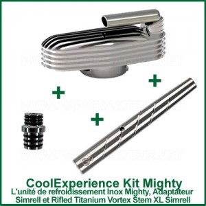 CoolExperience Kit Mighty/Crafty - l'unité INOX, l'adaptateur et Rifled Titanium XL Simrell