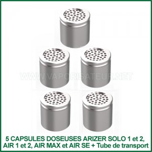 5 Capsules doseuses SteelCaps pour Arizer Solo 2, Air 2, Air Max et Air SE