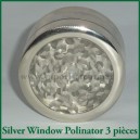 Grinder Polinator  Silver Window 3 pièces