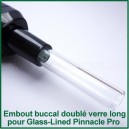 Embout d'inhalation allongé en verre pour Pong 14mm Pinnacle Pro