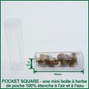 Pocket Square boite pour plantes médicinales de poche étanche à l'air et à l'eau