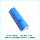 Pile lithium 18650 pour vapo Spirit et Starry 2
