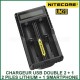 Chargeur Intelligent USB 2 piles Li-Ion Nitecore UM20