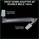 Drop Down Adaptateur - 45 degrés double mâle 14mm