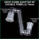 Drop Down Adaptateur - 90 degrés double femelle 19mm