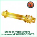 Tuyau en verre ambré design ornemental WoodScents Ed's TnT