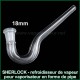Sherlock pipe en verre 18mm refroidisseur de vapeur pour vaporisateur
