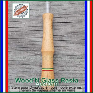 Wood'N Glass Aezhenn - stem bois en externe verre en interne pour vaporisateurs DynaVap