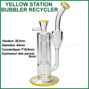 Yellow Station Recycler bubbler pour vaporisateur filtration en boucle