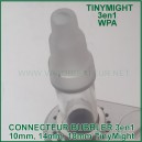 Connecteur bubbler 3 en 1 TinyMight - adaptateur bubbler universel en verre