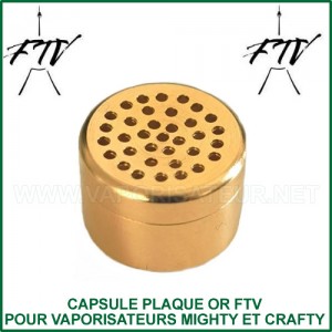 Capsule Mighty/Crafty+ en or, Capsule doseuse Mighty en cuivre plaqué or de  FTV, Capsule en or Crafty