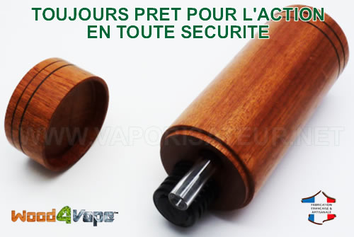 Wood4Vape - l'étui de transport en bois exotique fabriqué en France pour vaporisateur Arizer Air