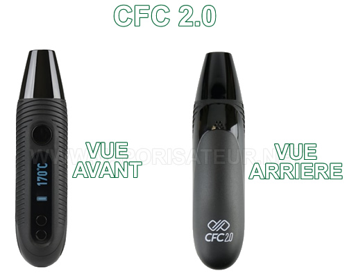 Différentes vues du vaporizer portatif CFC 2.0 - vue avant et arrière