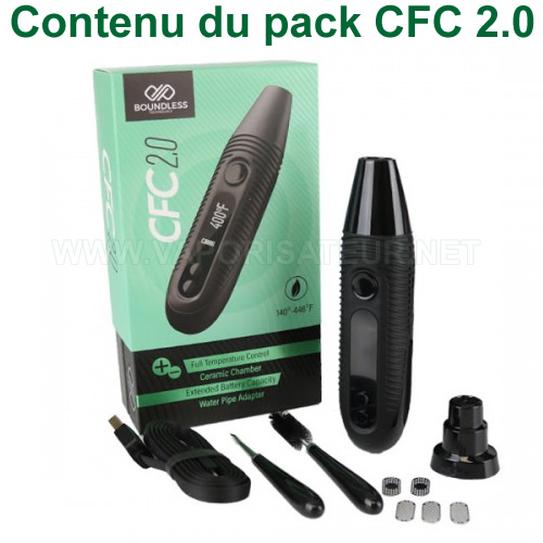 Le contenu complet du pack vaporisateur portable CFC 2.0 - la présentaion du vapo et de tous les accessoires