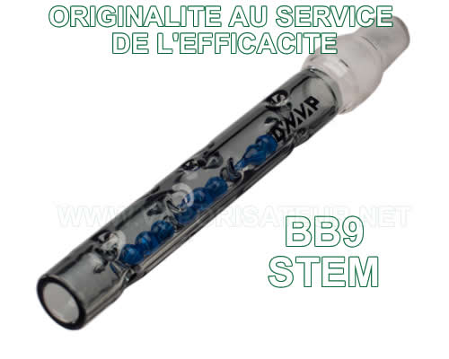 Stem BB9 DynaVap embout refroidissant de vapeur avec perles en verre et connecteur bubbler mâle 2 en 1 10-14mm