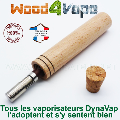 Ti-Wood VapCap de Dynavap dans l'étui en bois Wood4Vape