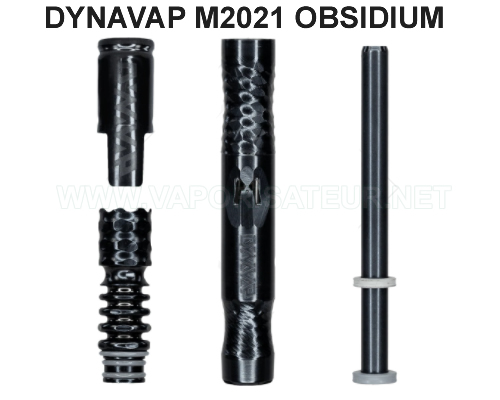 Les parties détaillées du vaporisateur portable VapCap M 2021 Obsidium