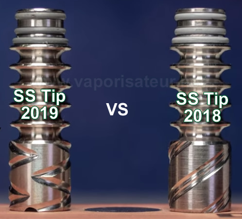 Différences entre le tip stainless steel M VapCap M 2019 et M 2018