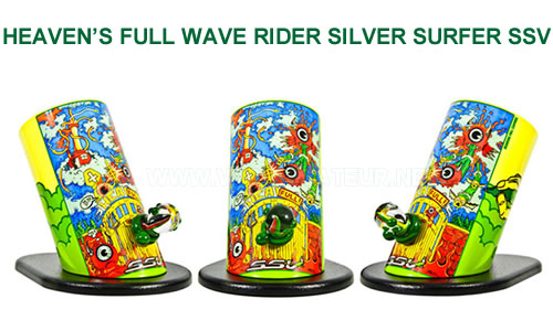 Wave Rider Heaven's Full Elev8 Silver Surfer vaporisateur à chauffe par convection verre sur verre personnalisé