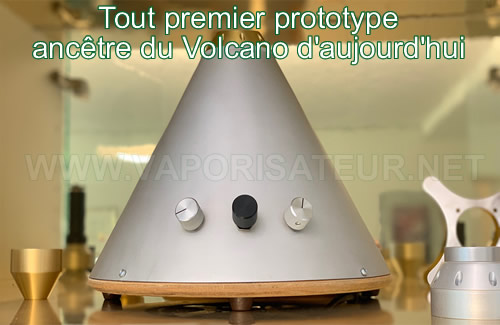Premier prototype et l'ancêtre du vaporisateur Volcano fabriqué par son créateur Markus Storz