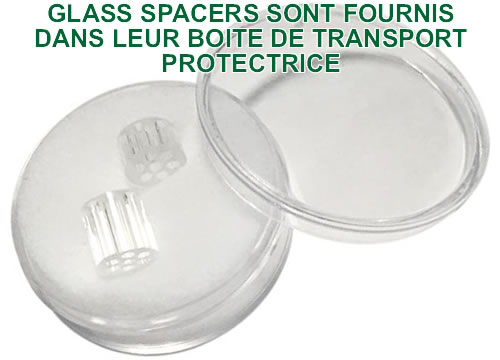 Les Glass Spacers IQ Da Vinci dans leur boite de transport protectrices