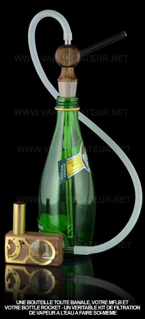 Bottle Rocket Magic Flight Launch Box en place dans une bouteille