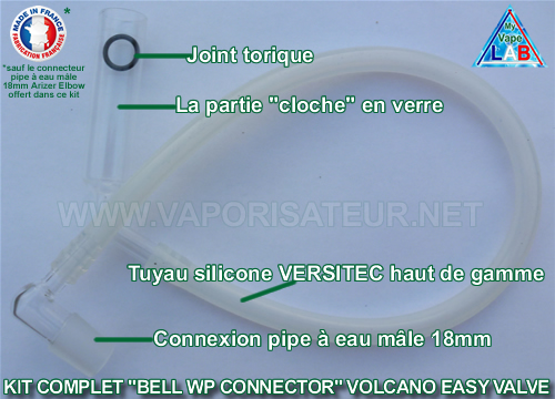 Le kit adaptateur bong pour Volcano en détail