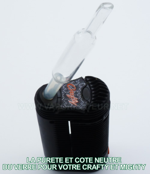 L'embout de vaporisateur en verre avec le réservoir de vapeur pour Mighty et Crafty - Glass Vial MyVapeLAB