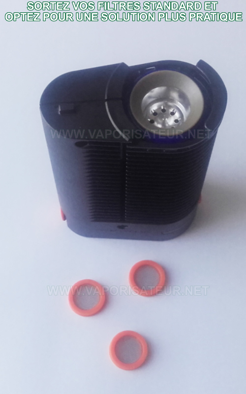 Orange Filter Ring en place dans le vaporisateur Crafty et Mighty