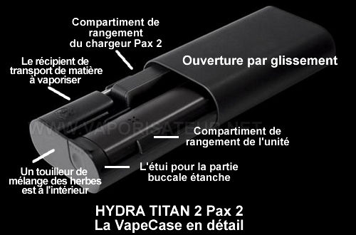 La vapecase Hydra Titan 2 présentée en détail avec toutes ses parties