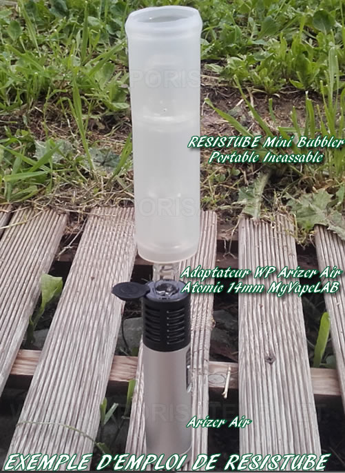 La petite pipe à eau portable pour vaporizer avec protection en silicone - Resistube