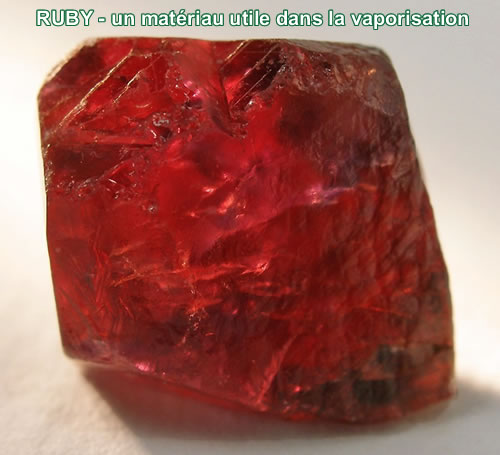 Ruby Corundum matériau utile dans la conception des sources de chaleur chez les vaporisateurs modernes
