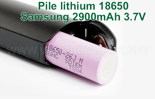 Pile lithium amovible 18650 2900mAh pour vaporisateur portable Spirit Storm